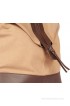 Beroza Handcraft Gable Small Travel Bag - Large(Light Khaki Canvas, Dark Brown Leather)